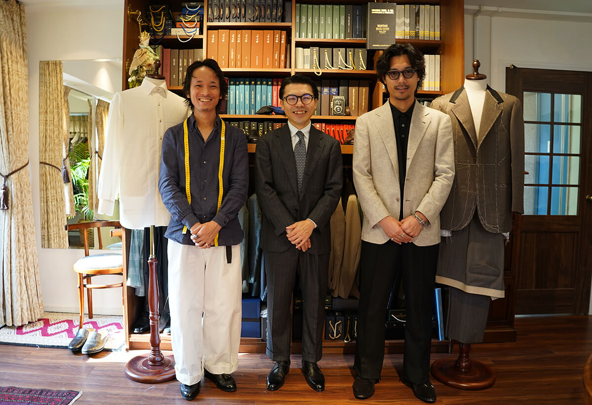 ビスポーク職人の小島さん、ザ・ドレッシング・ラボ 林、ビスポークシャツの池田亮さん